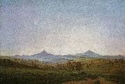 Caspar David Friedrich Bohmische Landschaft mit dem Milleschauer oil painting artist